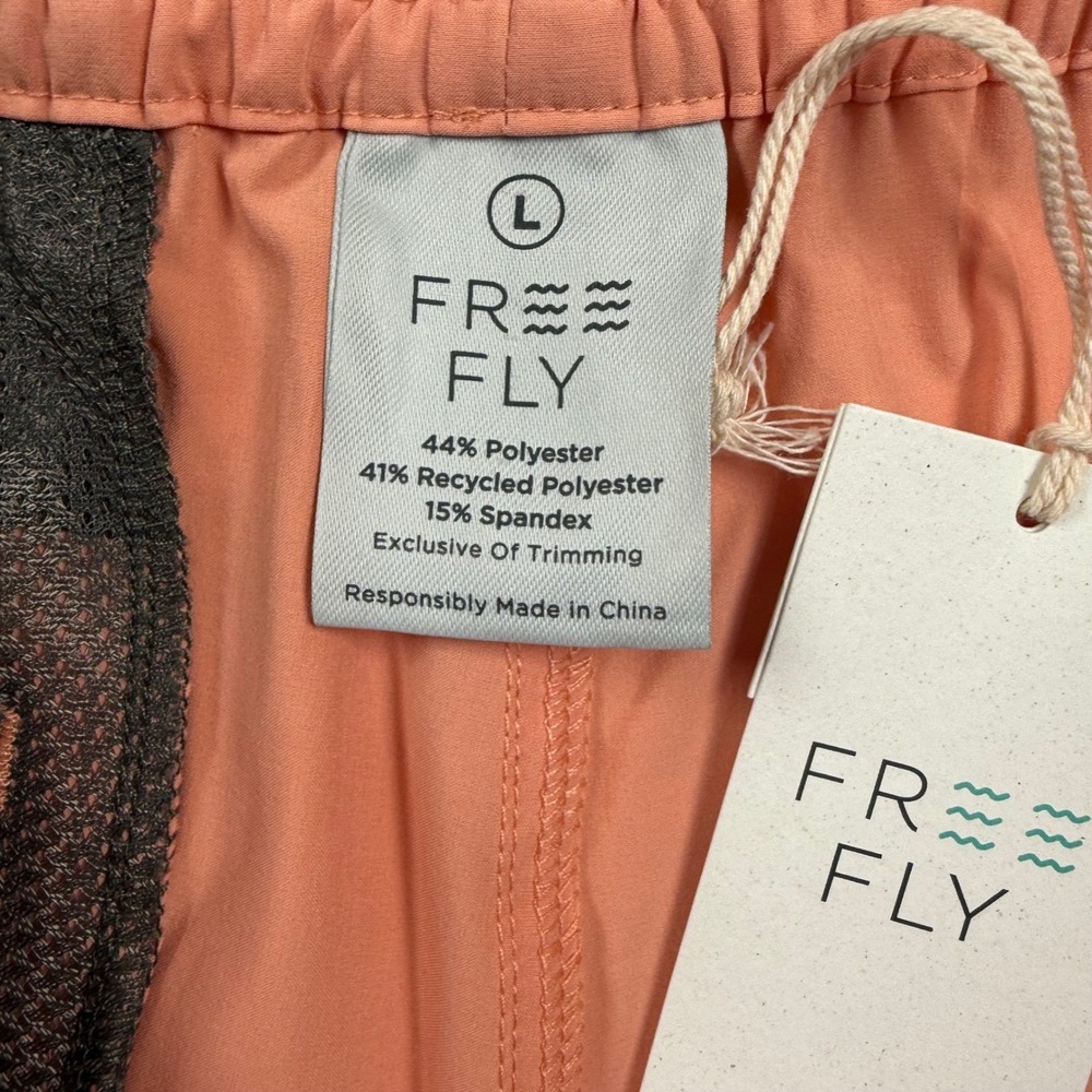 Free Fly‎ Andros Trunk Mens Large Orange Dusk Stretch Fishing Swim Shorts New - Picture 6 of 8